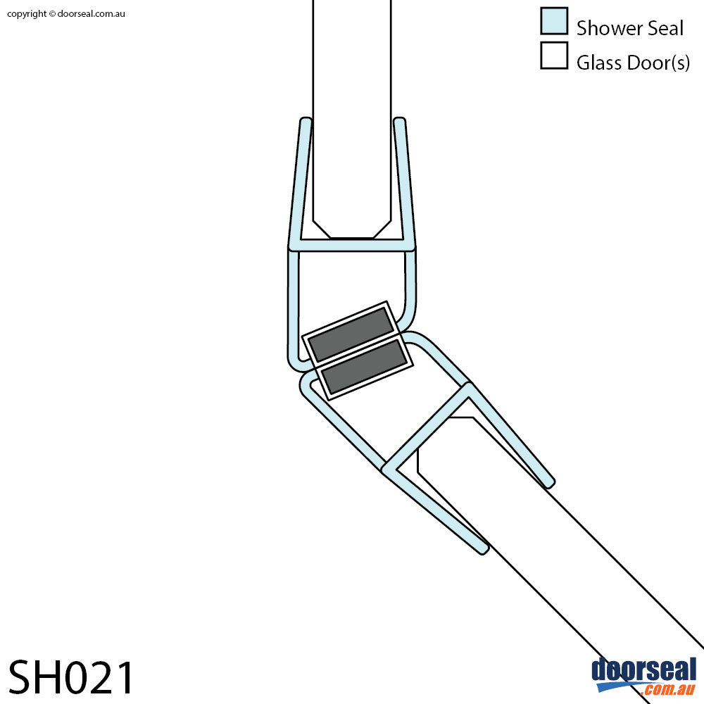 SH021 Shower Screen Seal (8mm glass)